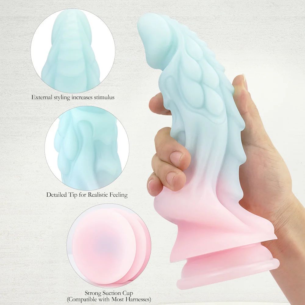 Free shipping丨Colorful Noctilucent Dildo with Strong Suction Cup, Adult Toy for Women - Image 2